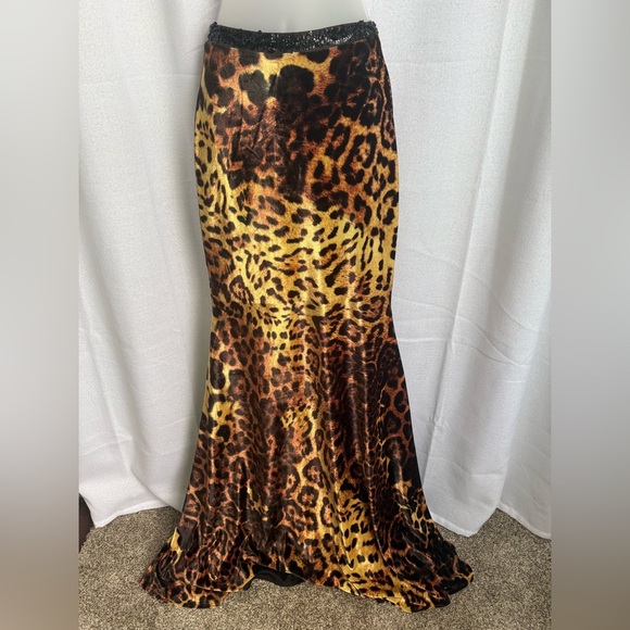 MacDuggal Leopard Print Prom Formal‎ Beaded Animal SKIRT ONLY! Two piece 0313 - Picture 1 of 12